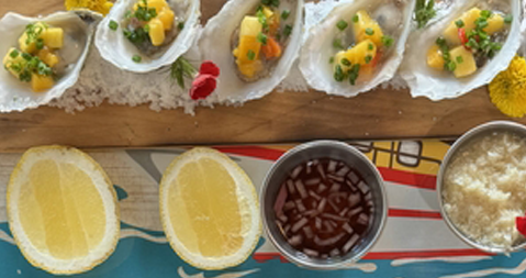 oysters with yuzu mignonette